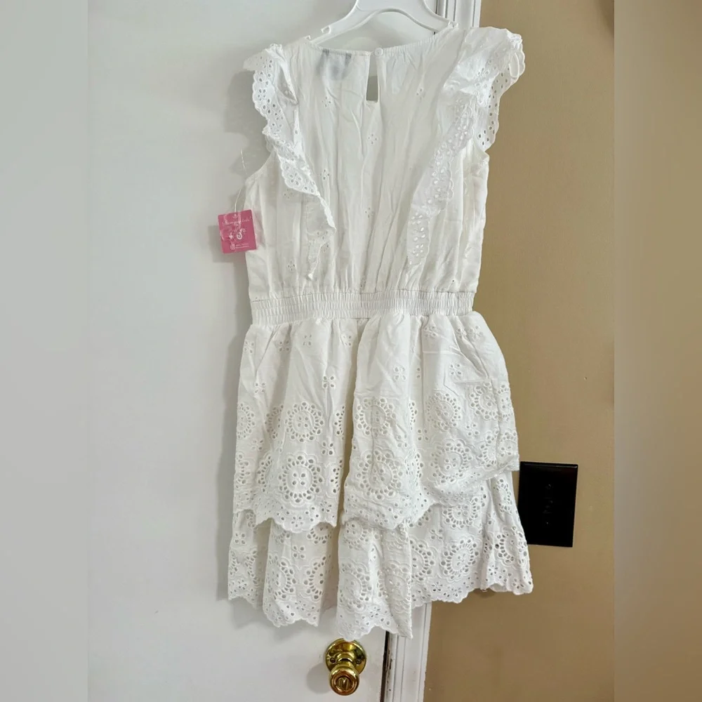 Rare Editions Little Girls Tiered Eyelet Casual Dress